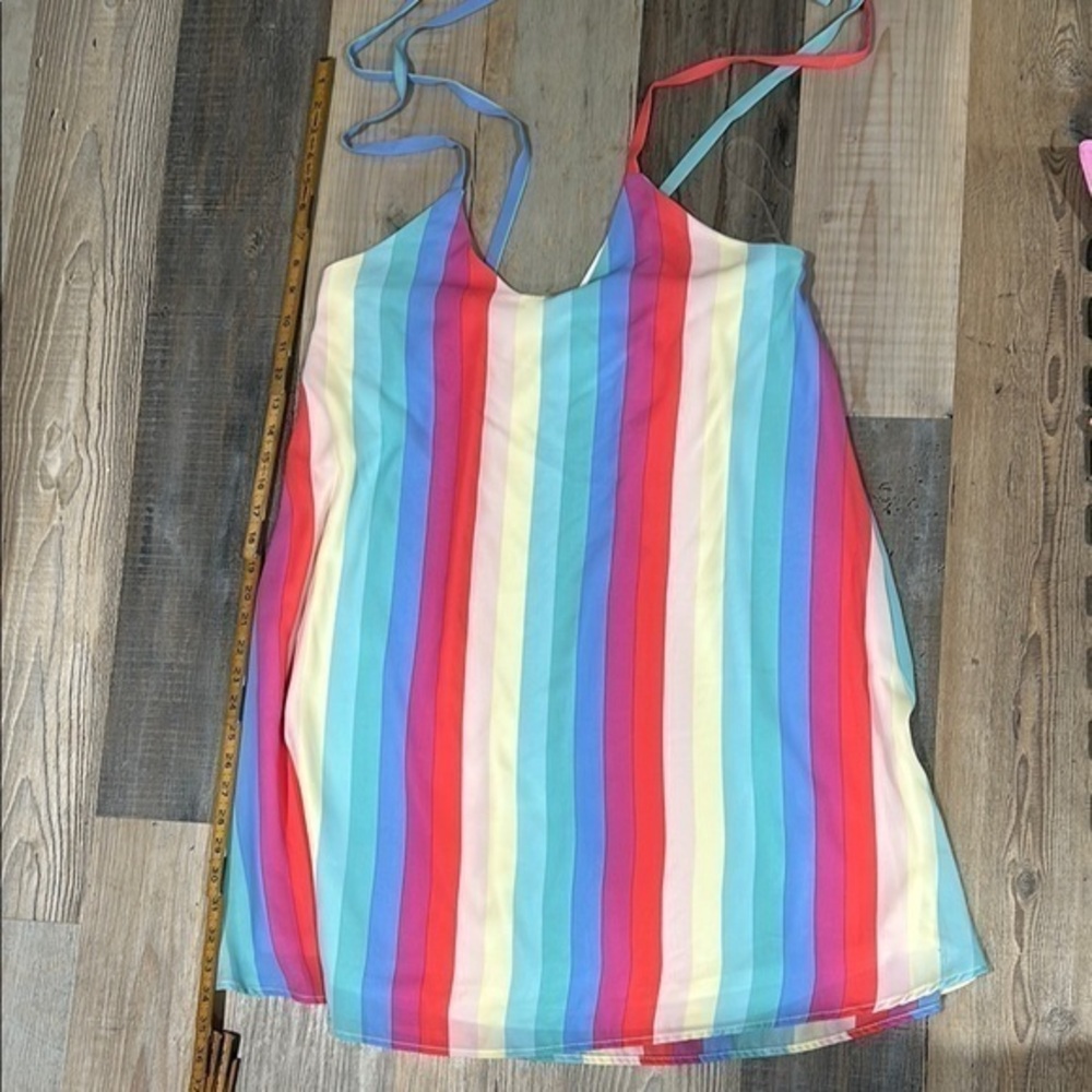 Rainbow Striped Mini Dress
